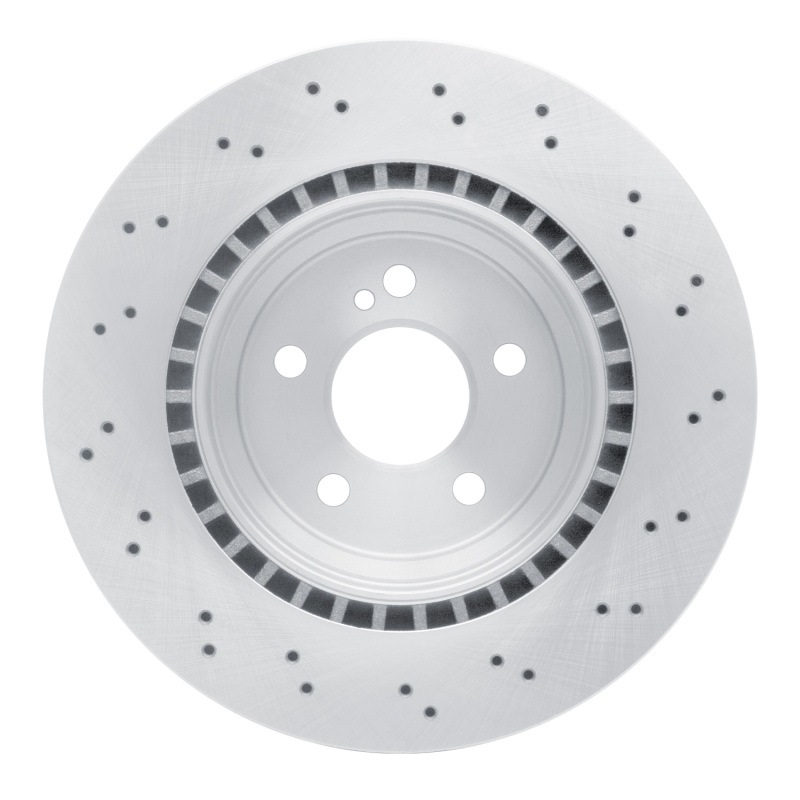 Mercedes-Benz E63 AMG Brake Rotor (1) - Rear - R1 Concepts - Drilled - `03-`11